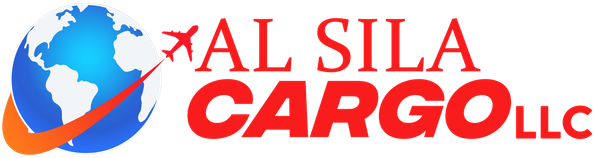 Al Sila Cargo LLC logo with a globe and red lettering